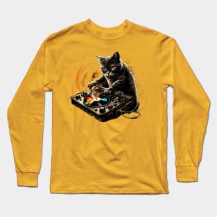 Cat DJ Long Sleeve T-Shirt